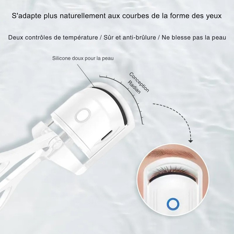 Recourbe-Cils Chauffant Électrique – Courbure Intense & Longue Tenue
