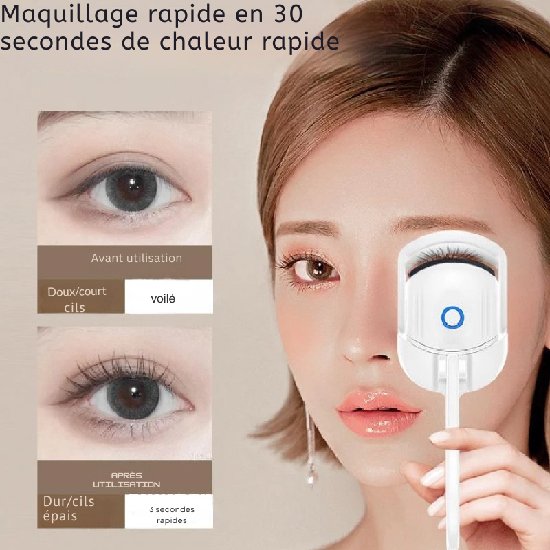 Recourbe-Cils Chauffant Électrique – Courbure Intense & Longue Tenue